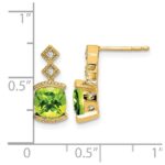 14k Peridot and Diamond Earrings - Image 4