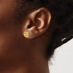 14k Cushion Citrine Earrings - Image 3