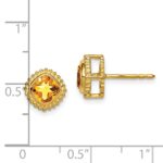 14k Cushion Citrine Earrings - Image 4