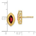 14k Marquise Garnet Post Earrings - Image 4