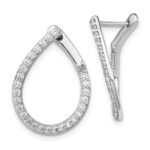 14k White Gold 3/4 carat Lab Grown Diamond VS/SI+ G+ Complete Hinged Hoop Earrings