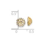 14k 1/10 carat Diamond Circle Earring Jackets - Image 4