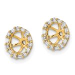 14k 1/5 carat Diamond Circle Earring Jackets - Image 2