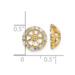 14k 1/3 carat Diamond Circle Earring Jackets - Image 4
