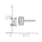 14k White Gold 1 1/2 carat Lab Grown Diamond VS/SI+ G+ Emerald Complete Four Prong Stud Earrings - Image 4
