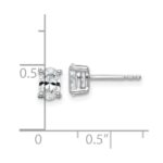 14k White Gold 3/4 carat Certified Lab Grown Diamond VS+ F+ Complete Oval Four Prong Stud Earrings - Image 4