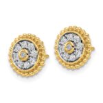 14k 1/3 carat Lab Grown Diamond VS/SI+ G+ Circle Post Earrings - Image 2