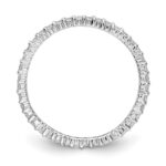 14k White Gold 1/2 carat Lab Grown Diamond VS/SI+ G+ Complete Size 4 Shared Prong Eternity Band - Image 2