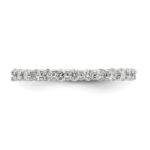 14k White Gold 1 carat Lab Grown Diamond VS/SI+ G+ Complete Size 8.5 Shared Prong Eternity Band - Image 5