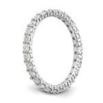 14k White Gold 1 carat Lab Grown Diamond VS/SI+ G+ Complete Size 6 Shared Prong Eternity Band - Image 6