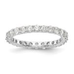 14k White Gold 1 1/2 carat Lab Grown Diamond VS/SI+ G+ Complete Size 7 Shared Prong Eternity Band