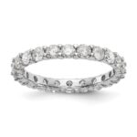 14k White Gold 2 carat Lab Grown Diamond VS/SI+ G+ Complete Size 7 Shared Prong Eternity Band