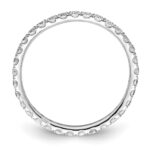 True Origin 14K White Gold 1/2 carat Lab Grown Diamond VS+ F+ Size 4 Complete Eternity Band - Image 2