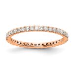 14k Rose Gold 1/2 carat Lab Grown Diamond VS/SI+ G+ Complete Size 7 Shared Prong Eternity Band