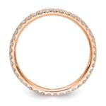 14k Rose Gold 1/2 carat Lab Grown Diamond VS/SI+ G+ Complete Size 4 Shared Prong Eternity Band - Image 2