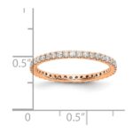 14k Rose Gold 1/2 carat Lab Grown Diamond VS/SI+ G+ Complete Size 5.5 Shared Prong Eternity Band - Image 3