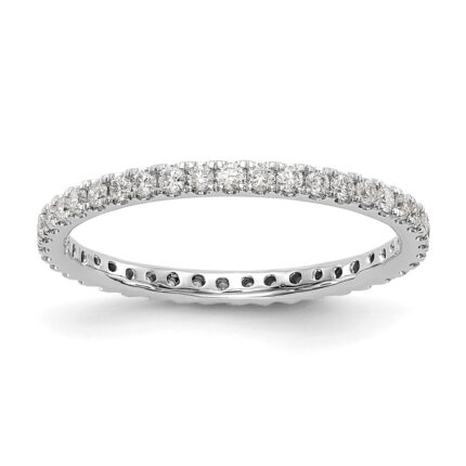 14k White Gold 1/2 carat Lab Grown Diamond VS/SI+ G+ Complete Size 7 Shared Prong Eternity Band