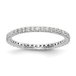 14k White Gold 1/2 carat Lab Grown Diamond VS/SI+ G+ Complete Size 8.5 Shared Prong Eternity Band