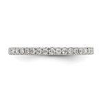 True Origin 14K White Gold 1/2 carat Lab Grown Diamond VS+ F+ Size 7.5 Complete Eternity Band - Image 3