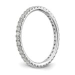 14k White Gold 1/2 carat Lab Grown Diamond VS/SI+ G+ Complete Size 7.5 Shared Prong Eternity Band - Image 6