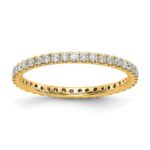 14k 1/2 carat Lab Grown Diamond VS/SI+ G+ Complete Size 9 Shared Prong Eternity Band