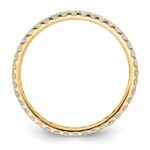 True Origin 14K Yellow Gold 1/2 carat Lab Grown Diamond VS+ F+ Size 8.5 Complete Eternity Band - Image 2