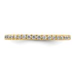 True Origin 14K Yellow Gold 1/2 carat Lab Grown Diamond VS+ F+ Size 8 Complete Eternity Band - Image 3