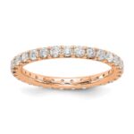 True Origin 14K Rose Gold 1 carat Lab Grown Diamond VS+ F+ Size 8.5 Complete Eternity Band