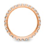 True Origin 14K Rose Gold 1 carat Lab Grown Diamond VS+ F+ Size 4 Complete Eternity Band - Image 2