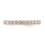 14k Rose Gold 1 carat Lab Grown Diamond VS/SI+ G+ Complete Size 6.5 Shared Prong Eternity Band - Image 5