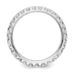 14k White Gold 1 carat Lab Grown Diamond VS/SI+ G+ Complete Size 6 Shared Prong Eternity Band - Image 2