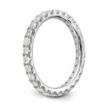 True Origin 14K White Gold 1 carat Lab Grown Diamond VS+ F+ Size 6 Complete Eternity Band - Image 7