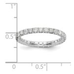 14k White Gold 1 carat Lab Grown Diamond VS/SI+ G+ Complete Size 7.5 Shared Prong Eternity Band - Image 3