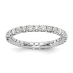 True Origin 14K White Gold 1 carat Lab Grown Diamond VS+ F+ Size 4.5 Complete Eternity Band