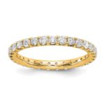 True Origin 14K Yellow Gold 1 carat Lab Grown Diamond VS+ F+ Size 4 Complete Eternity Band