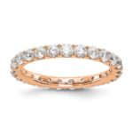 True Origin 14K Rose Gold 1 1/2 carat Lab Grown Diamond VS+ F+ Size 8.5 Complete Eternity Band