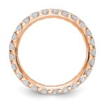 True Origin 14K Rose Gold 1 1/2 carat Lab Grown Diamond VS+ F+ Size 7 Complete Eternity Band - Image 2