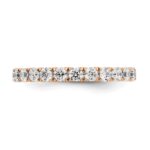 True Origin 14K Rose Gold 1 1/2 carat Lab Grown Diamond VS+ F+ Size 5.5 Complete Eternity Band - Image 3