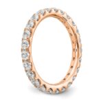 True Origin 14K Rose Gold 1 1/2 carat Lab Grown Diamond VS+ F+ Size 4.5 Complete Eternity Band - Image 7