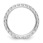 True Origin 14K White Gold 1 1/2 carat Lab Grown Diamond VS+ F+ Size 6 Complete Eternity Band - Image 2