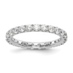 14k White Gold 1 1/2 carat Lab Grown Diamond VS/SI+ G+ Complete Size 9 Shared Prong Eternity Band