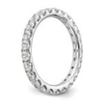 True Origin 14K White Gold 1 1/2 carat Lab Grown Diamond VS+ F+ Size 8.5 Complete Eternity Band - Image 7