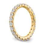 True Origin 14K Yellow Gold 1 1/2 carat Lab Grown Diamond VS+ F+ Size 4 Complete Eternity Band - Image 7