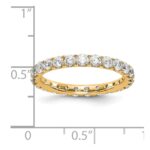 14k 1 1/2 carat Lab Grown Diamond VS/SI+ G+ Complete Size 6 Shared Prong Eternity Band - Image 3
