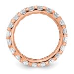 True Origin 14K Rose Gold 3 carat Lab Grown Diamond VS+ F+ Size 6 Complete Eternity Band - Image 2