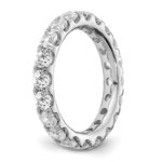 14k White Gold 3 carat Lab Grown Diamond VS/SI+ G+ Complete Size 8 Shared Prong Eternity Band - Image 5