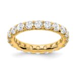 14k 3 carat Lab Grown Diamond VS/SI+ G+ Complete Size 4 Shared Prong Eternity Band