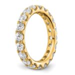 14k 3 carat Lab Grown Diamond VS/SI+ G+ Complete Size 4 Shared Prong Eternity Band - Image 5
