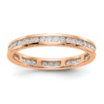 14k Rose Gold 1/2 carat Lab Grown Diamond VS/SI+ G+ Complete Channel Set Size 7 Eternity Band