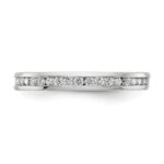 14k White Gold 1/2 carat Lab Grown Diamond VS/SI+ G+ Complete Channel Set Size 7 Eternity Band - Image 4